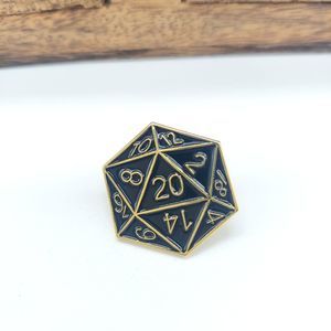 DND 20 Sided Dice Pin Gamer Video Game Gift